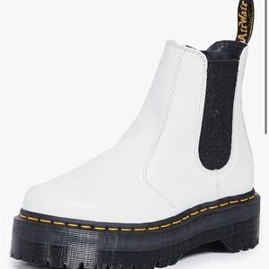Dr. Martens White Chelsea Boots